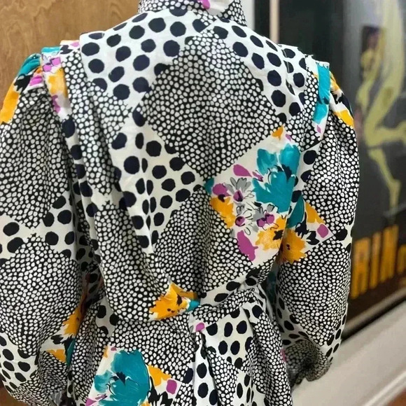 Vintage mod David Brown California caftan tunic Lounger maxi Dress-M - Picture 16 of 16